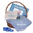 New Baby Boy Pacifier Blue Personalized Economy Gift Basket C06183